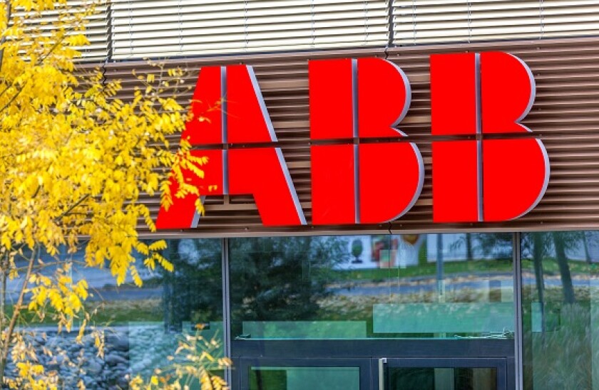 ABB, logo, sign, Prague, Czech Republic