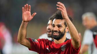 Yaound©, Cameroon, January, 30, 2022: Mohamed Salah (captain) of Egypt celebrating after the victory during Morocco vs Egypt - Africa Cup of Nations at Ahmadou Ahidjo Stadium. Kim Price/CSM.(Credit Image: © Ulrik Pedersen/CSM via ZUMA Wire) (Cal Sport Med