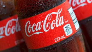 Bottles of Coca Cola, Coke Bottles Cold with Water Droplet