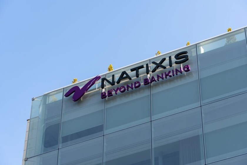 Madrid, Spain - October 10, 2021: Natixis Bank Office building in Serrano Street