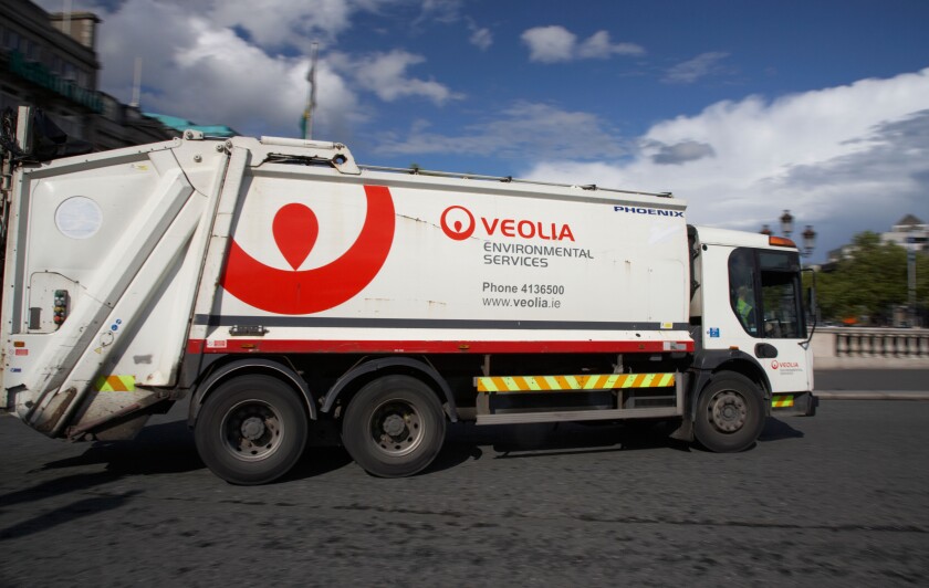 veolia environmental services rubbish lorry dump truck private company dublin republic of ireland
