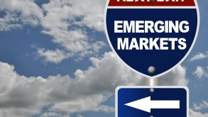 Emerging markets road sign