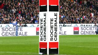 Rugby Union - France v England - RBS Six Nations Championship 2016 - Stade de France, St Denis, France - 19/3/16 Logo of French bank Societe Generale. REUTERS/Charles Platiau