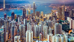 Hong Kong, China City Skyline