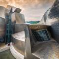 Bilbao, Spain - July 17, 2025: Guggenheim Bilbao Museum for Modern Art, an Iconic Architectural Masterpiece by Frank Gehry