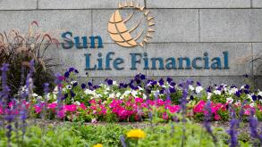 A logo sign outside of a facility occupied by Sun Life Financial, Inc., in Wellesley, Massachusetts on August 13, 2016.