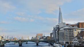 Panorama of London 2018. London Bridge and Tower Bridge.