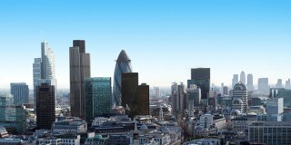 Finance in the City of London and Canary Wharf