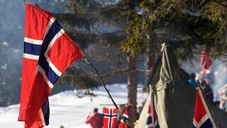 Audience At World Cup Skiing, Norway