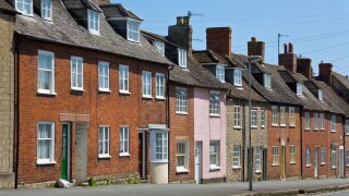 Terraced housing Bridport Dorset England