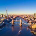Aerial view of London and the River Thames