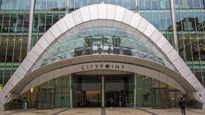 Entrance to the Citypoint Business centre on Ropemake Street in London.