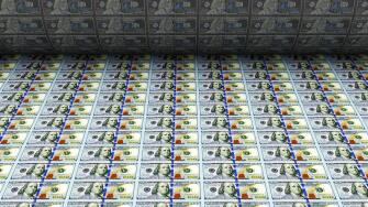 Printing Money New 100 Dollar Bills