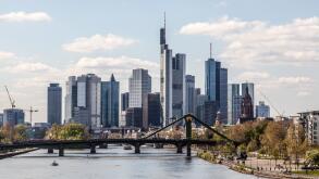 Downtown skyline of the Frankfurt Main City, Germany