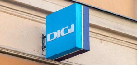 Debrecen, Hungary - June 11, 2022: Logo and sign of Digi Communications.