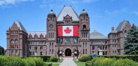 Provincial Parliament Building of Ontario, Canada, in Queen's Park, Toronto