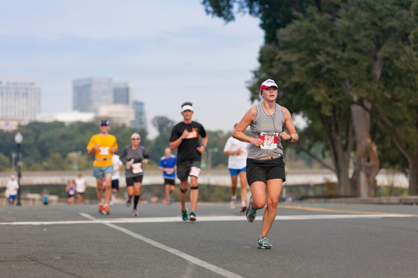 Marathon race runners