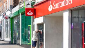 Row of retail banks, Station Road, Edgware, London Borough of Barnet, Greater London, England, United Kingdom