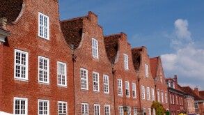 Dutch houses in Hollandisches Viertel area of Potsdam Germany. Image shot 2005. Exact date unknown.