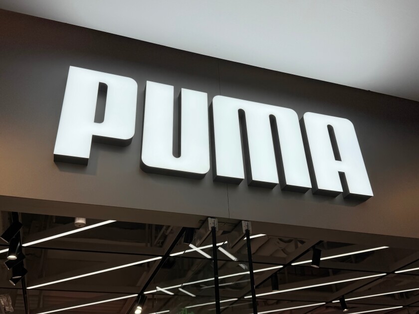 Shanghai,China-July 12th 2025: PUMA brand logo on store  