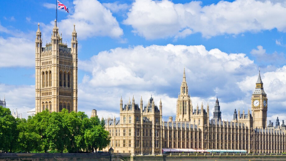 London Skyline London Houses of Parliament London Big Ben London City of london City London Cityscape Union Flag flying England GB UK Europe