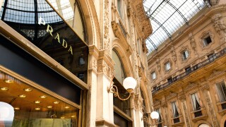The Prada store in the Galleria Vittorio Emanuele 11, in Milan.