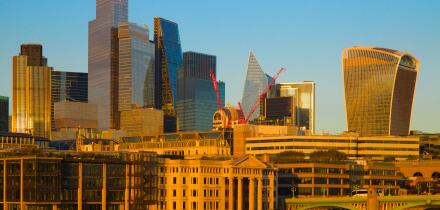 UK, England, London, The City,  skyline, panorama,