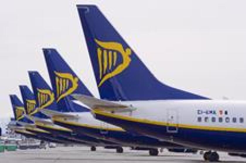 Ryanair plane tails for new website