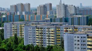 Housing estate, Allee der Kosmonauten, Marzahn, Berlin, Germany