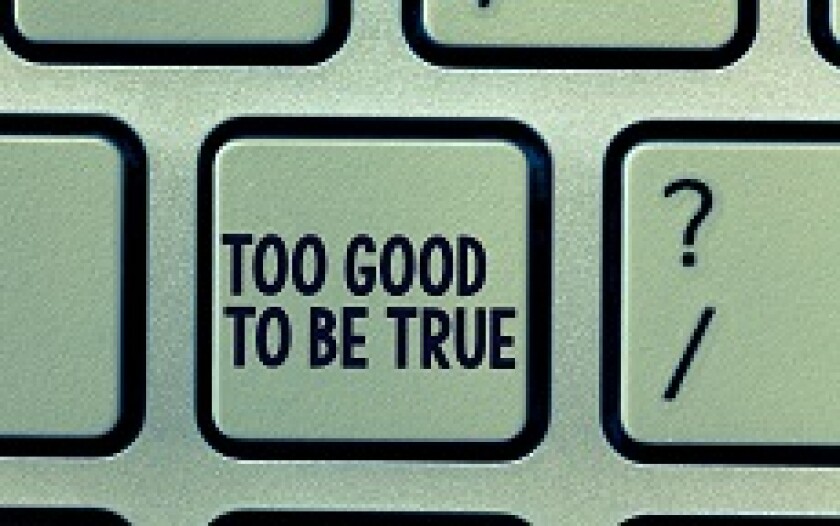 Too good to be true from Alamy 230x150