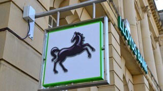 Lloyds Bank sign, George Row, Northampton, Northamptonshire, England, United Kingdom