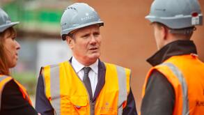 Keir Starmer Leader of the Labour Party and Angela Rayner Deputy Leader of the Labour Party visit to Barratt Homes Centurion Village in Leyland, Lanca