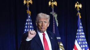 President Donald Trump attends the National Prayer Breakfast at Washington Hilton, Thursday, Feb. 6, 2025, in Washington. (AP Photo/Evan Vucci)
