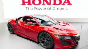 FRANKFURT, GERMANY - SEP 16, 2015: Honda NSX shown at the IAA 2015.