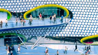 Selfridges Building new flagship retail store in the Bullring shopping mall, Birmingham, England designed by Future Systems. Exterior