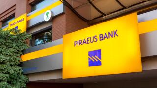 Piraeus Bank, sign, Crete, Greece bank