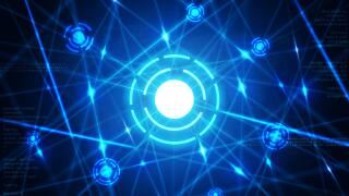 blue abstract futuristic digital business networking technology background