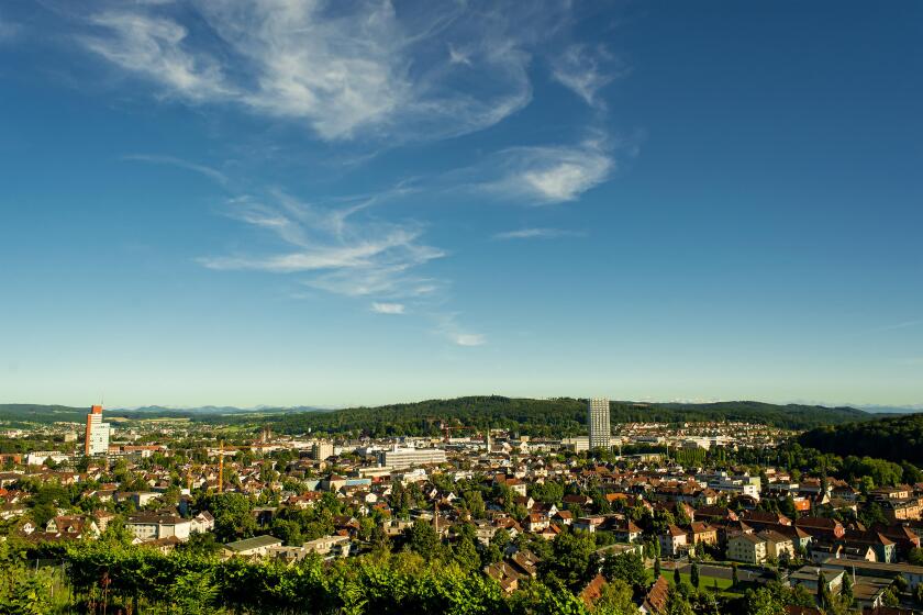 Switzerland, Winterthur, Elevated view of town