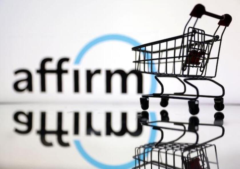 Shopping trolley is seen in front of Affirm logo in this illustration, July 24, 2022. REUTERS/Dado Ruvic/Illustration