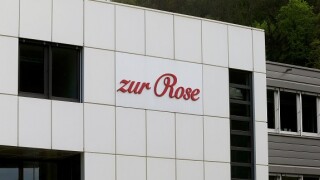 The logo of Swiss-based mail-order pharmacy and medical supplier Zur Rose Group is seen at the company's headquarters in Frauenfeld, Switzerland May 9, 2017.  REUTERS/Arnd Wiegmann