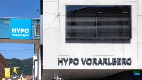 Hypo Vorarlberg Zentrale, Bregenz, Vorarlberg, Osterreich // Hypo Vorarlberg Headquarters, Bregenz, Vorarlberg, Austria - 20250718_PD16109