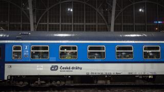 PRAGUE, CZECHIA - NOVEMBER 3, 2019: Logo of Ceske Drahy on one of their passenger car in Prague Hlavni Nadrazi Train Station. CD, or Ceske Drahy is th