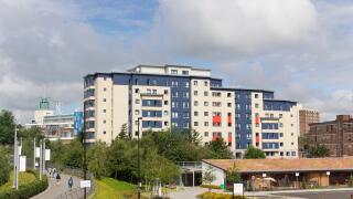 Camden Court student flats, Newcastle. Halls of Residence housing students of Northumbria University, managed by UNITE.