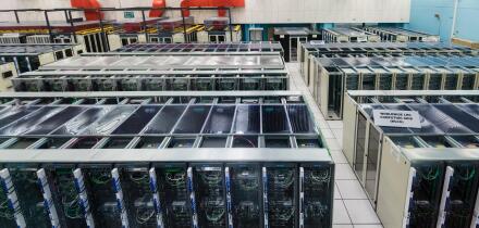 Geneva, Switzerland - 26 Jan 2018: Servers at the data centre of the European Organization for Nuclear Research (CERN) in Geneva, Switzerland.