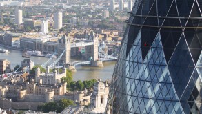 View over London from 40th floor of Heron Tower - City of London