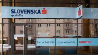 Nitra, Slovakia - December, 10, 2023 : Slovenska sporitelna (SLSP) branch in the Mlyny shopping mall in Nitra. Slovenska sporitelna is the largest com