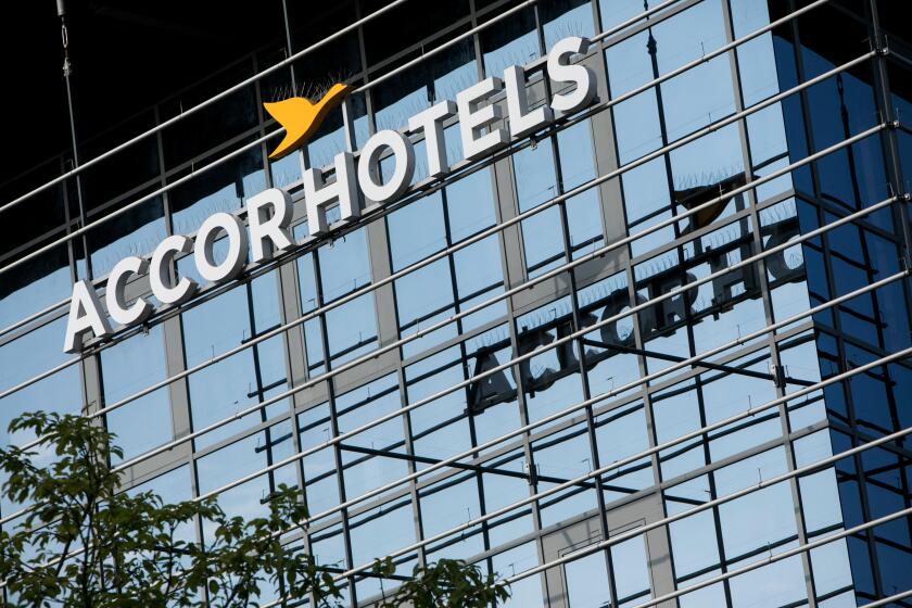A logo sign outside of a facility occupied by AccorHotels in Munich, Germany, on August 26, 2018.