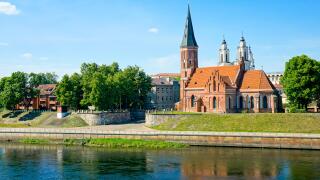 Kaunas old town day time landscape