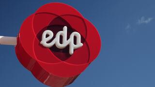 Energias de Portugal Logo Sign Outside Their Shop In Albufeira The Algarve Portugal EDP Are A  Major Electricity Supplier