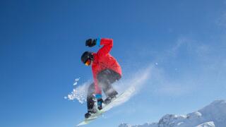 Ski, snow boarder, Bivio, Julier Pass, mountain, mountains, winters, winter sports, canton, GR, Graubunden, Grisons, jump, snowb